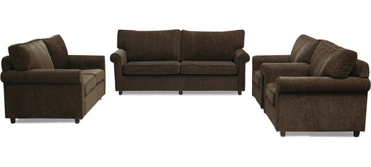 Muse - Earth Brown Fabric Sofa (3-2-1-1 Sofa Combo)
