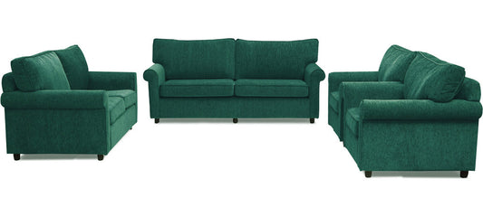 Muse - Calypso Green Fabric Sofa (3-2-1-1 Sofa Combo)