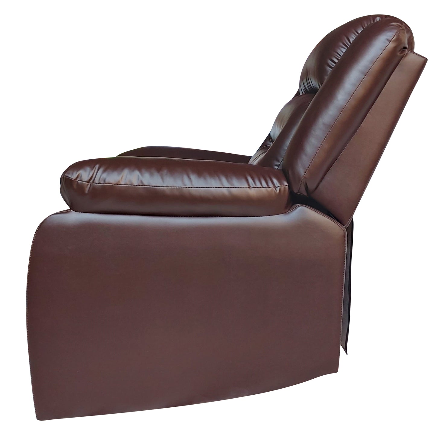 Wilson Leatherette 1 Seater Recliner With Pullout Lever - Dark Brown