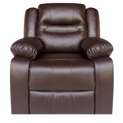 Wilson Leatherette 1 Seater Recliner With Pullout Lever - Dark Brown