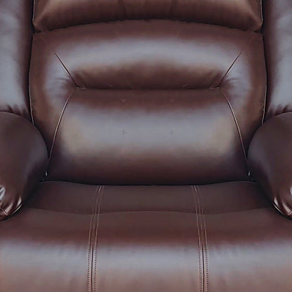 Wilson Leatherette 1 Seater Recliner With Pullout Lever - Dark Brown