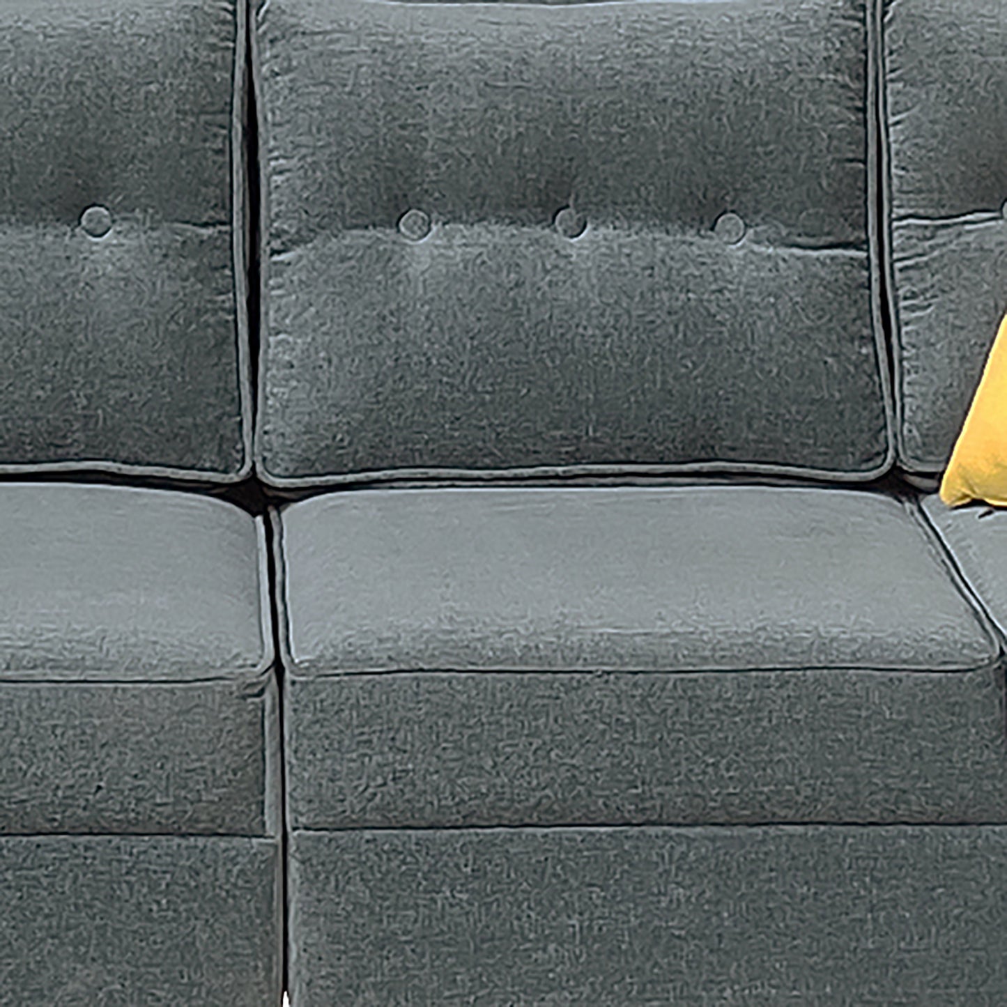 Santafee 6 Seater Right Facing Corner Sofa with Two Seater Ottoman - Grey