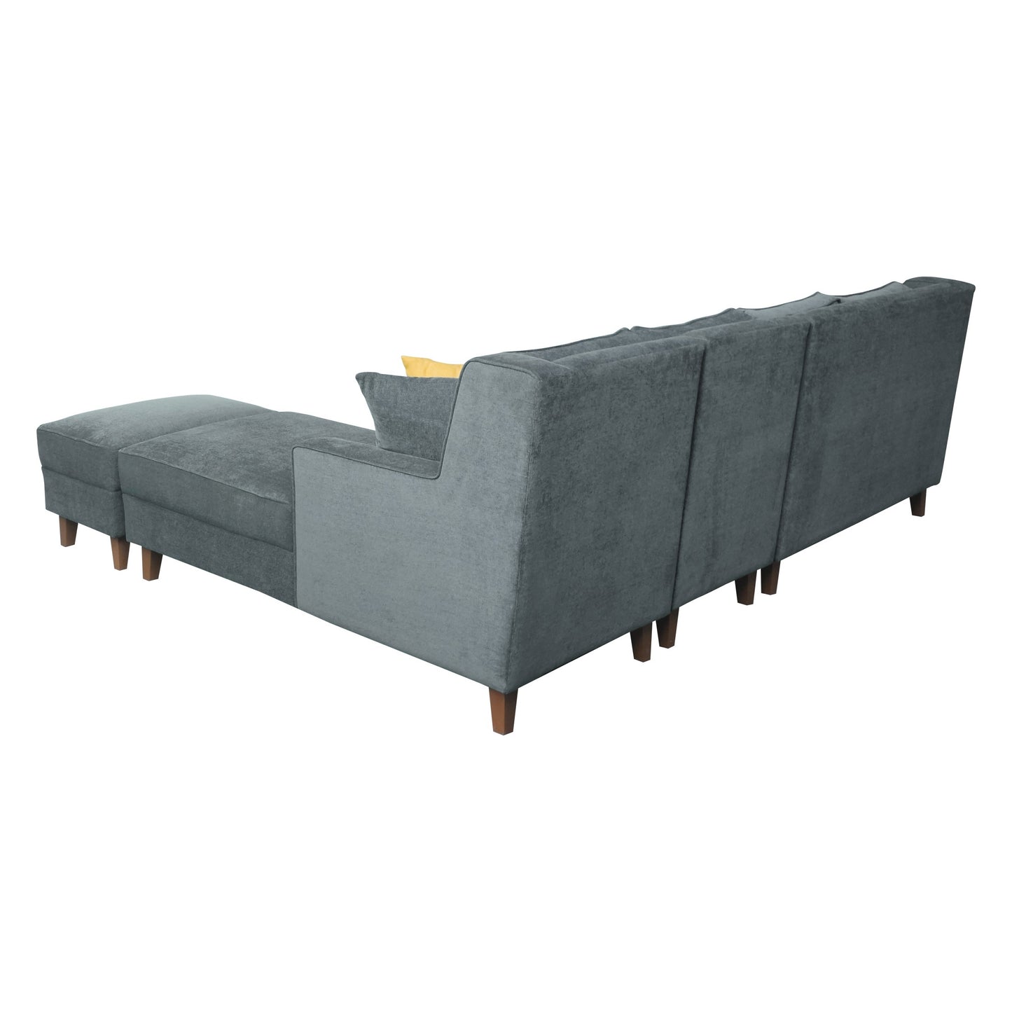 Santafee 6 Seater Right Facing Corner Sofa with Two Seater Ottoman - Grey