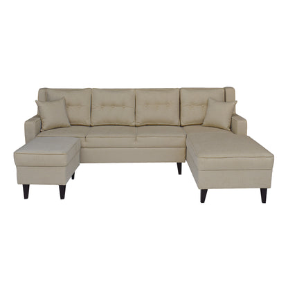 Santafee 6 Seater Sofa - Beige