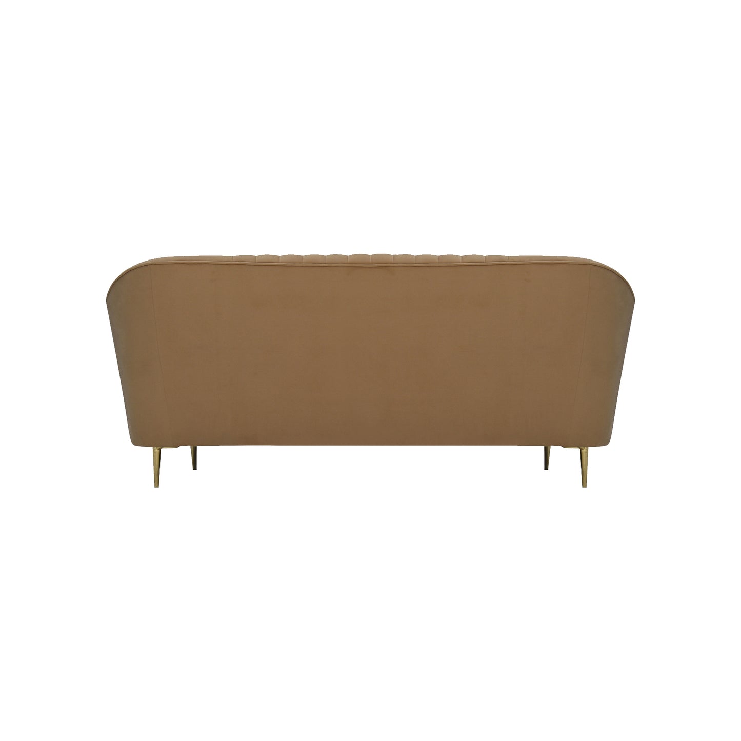 Nikia Quilted Back Fabric Sofa - Mustard