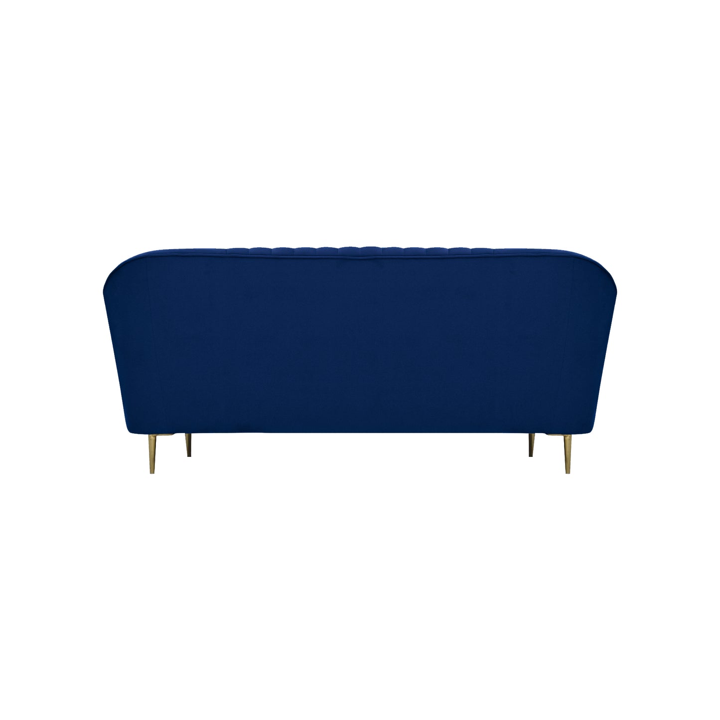Nikia Quilted Back Fabric Sofa - Blue