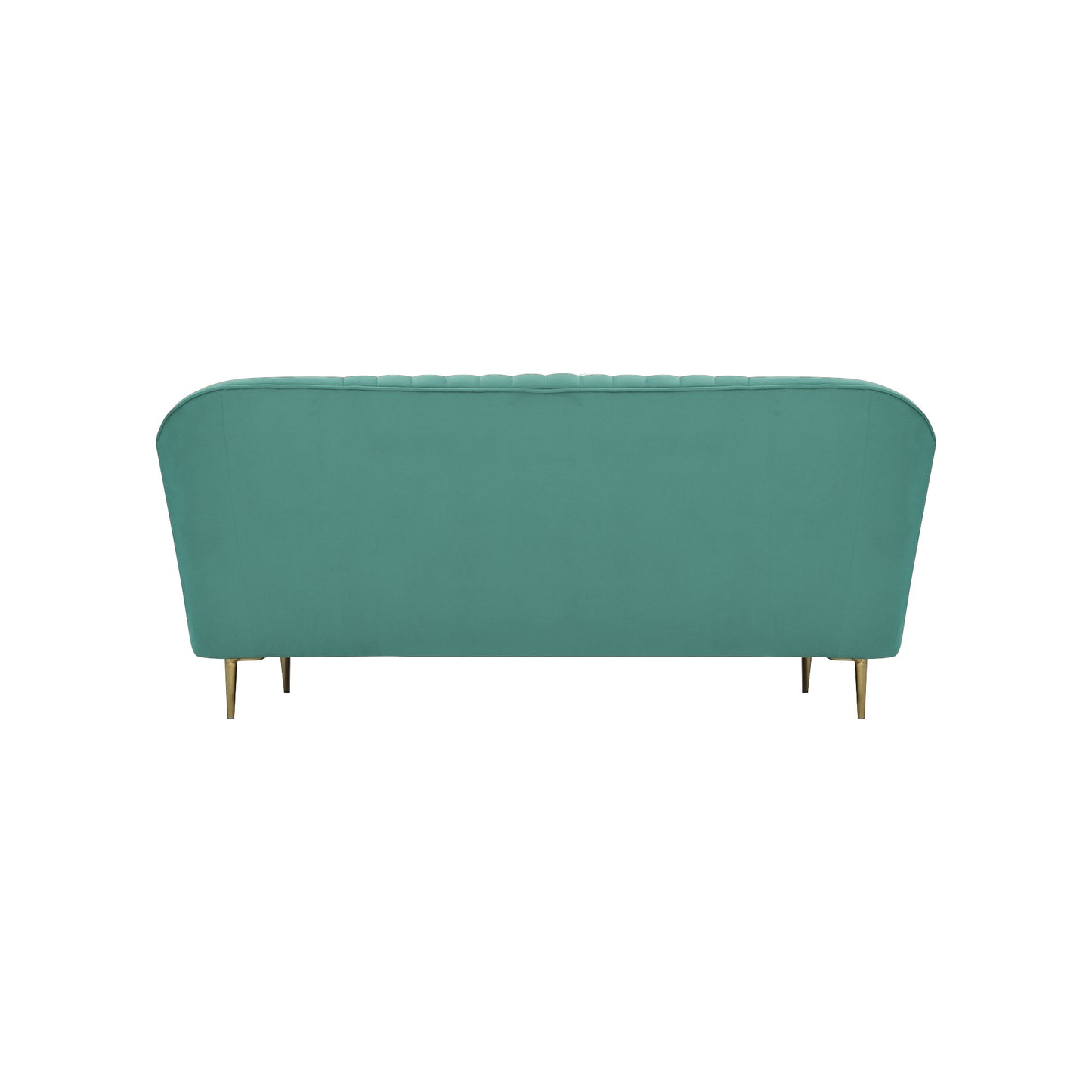 Nikia Quilted Back Fabric Sofa - Sea Green