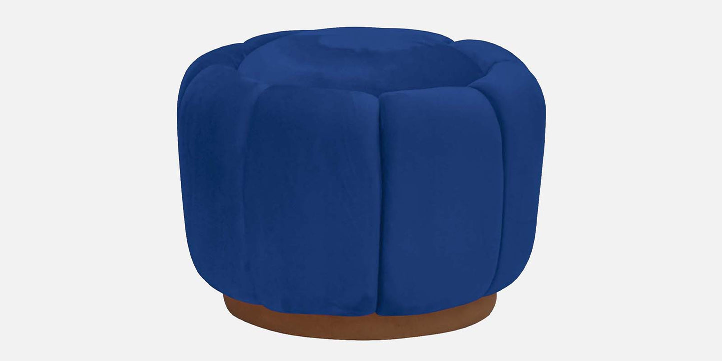 Lux Fabric Ottoman- Blue