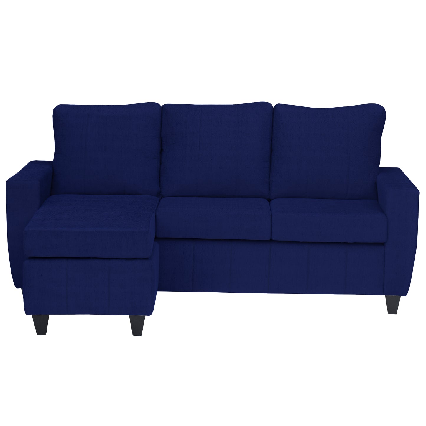 Tayson Fabric 4 Seater (3 Seater + Ottoman) Sofa - Blue