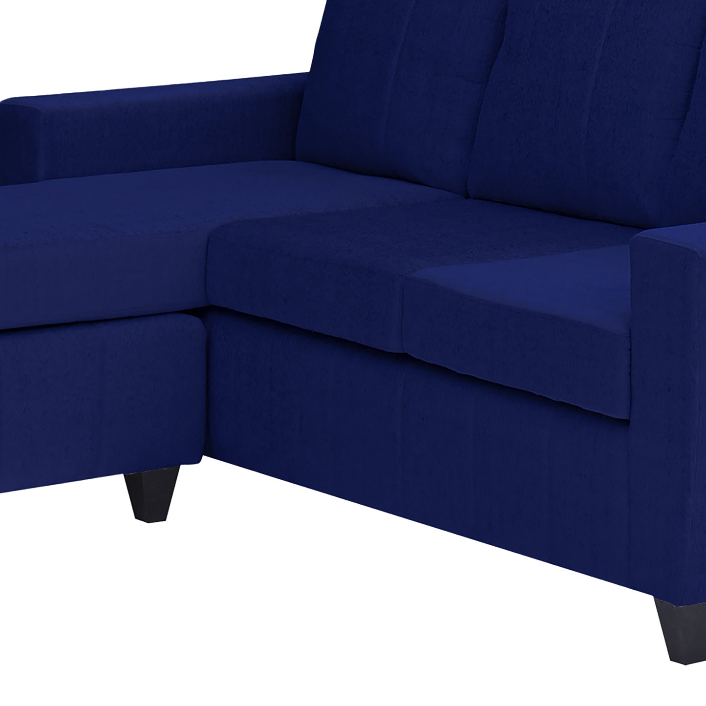 Tayson Fabric 4 Seater (3 Seater + Ottoman) Sofa - Blue