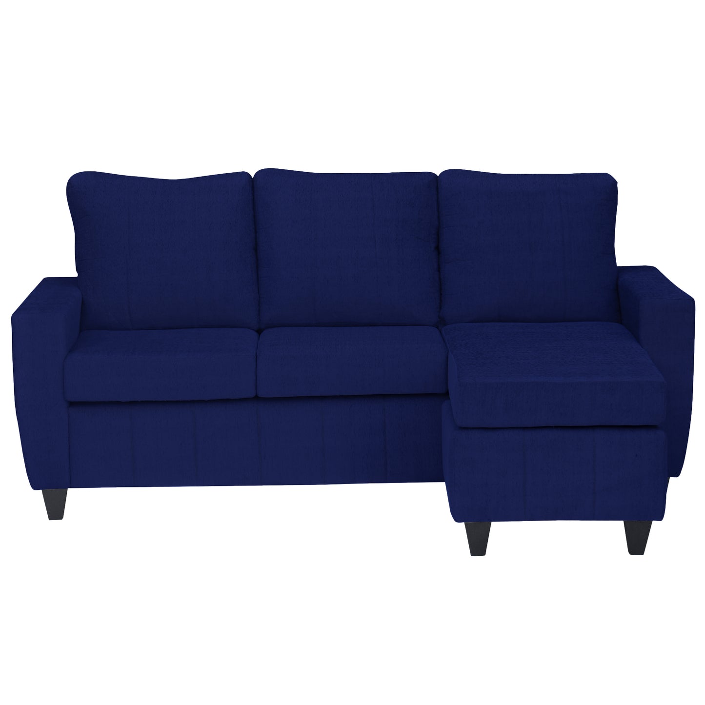 Tayson Fabric 4 Seater (3 Seater + Ottoman) Sofa - Blue