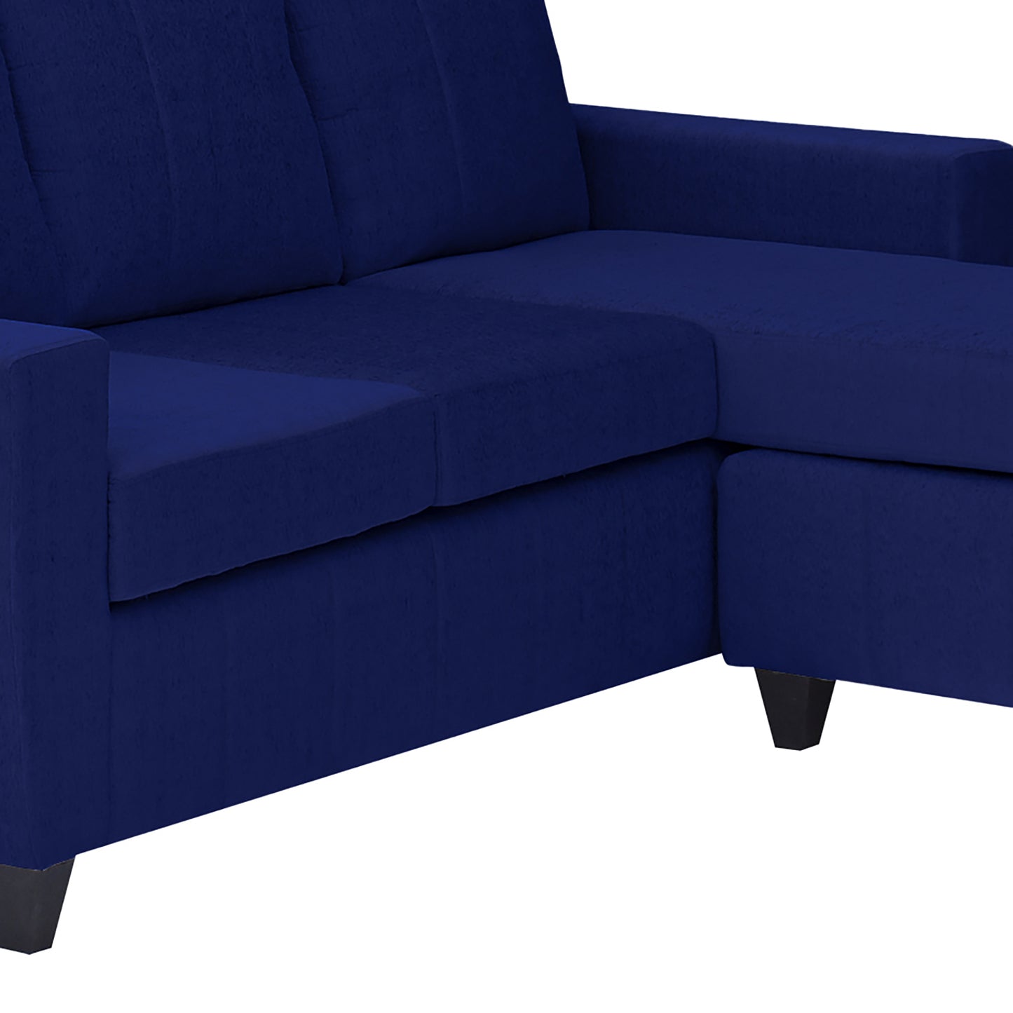 Tayson Fabric 4 Seater (3 Seater + Ottoman) Sofa - Blue