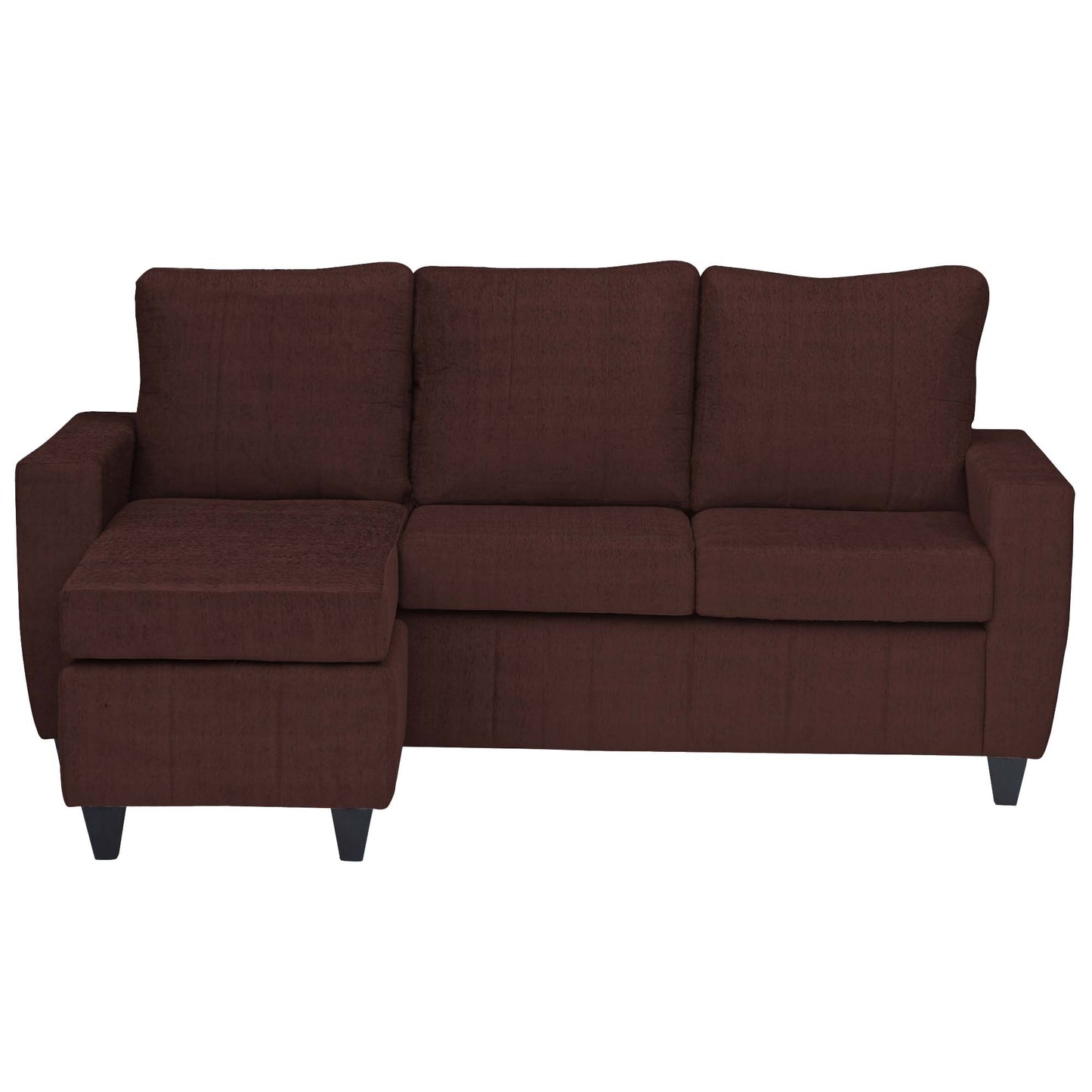 Tayson Fabric 4 Seater (3 Seater + Ottoman) Sofa - Coffee