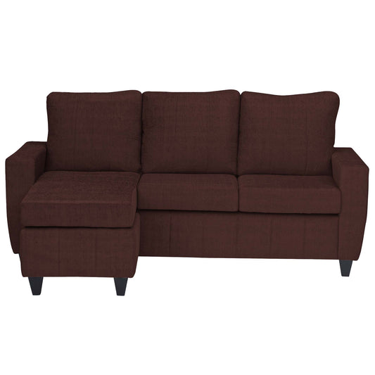 Tayson Fabric 4 Seater (3 Seater + Ottoman) Sofa - Coffee
