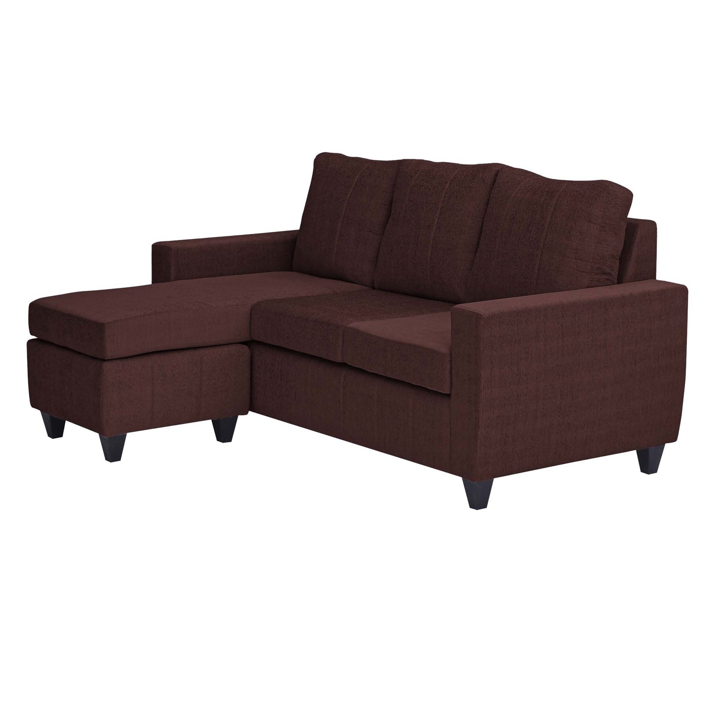 Tayson Fabric 4 Seater (3 Seater + Ottoman) Sofa - Coffee