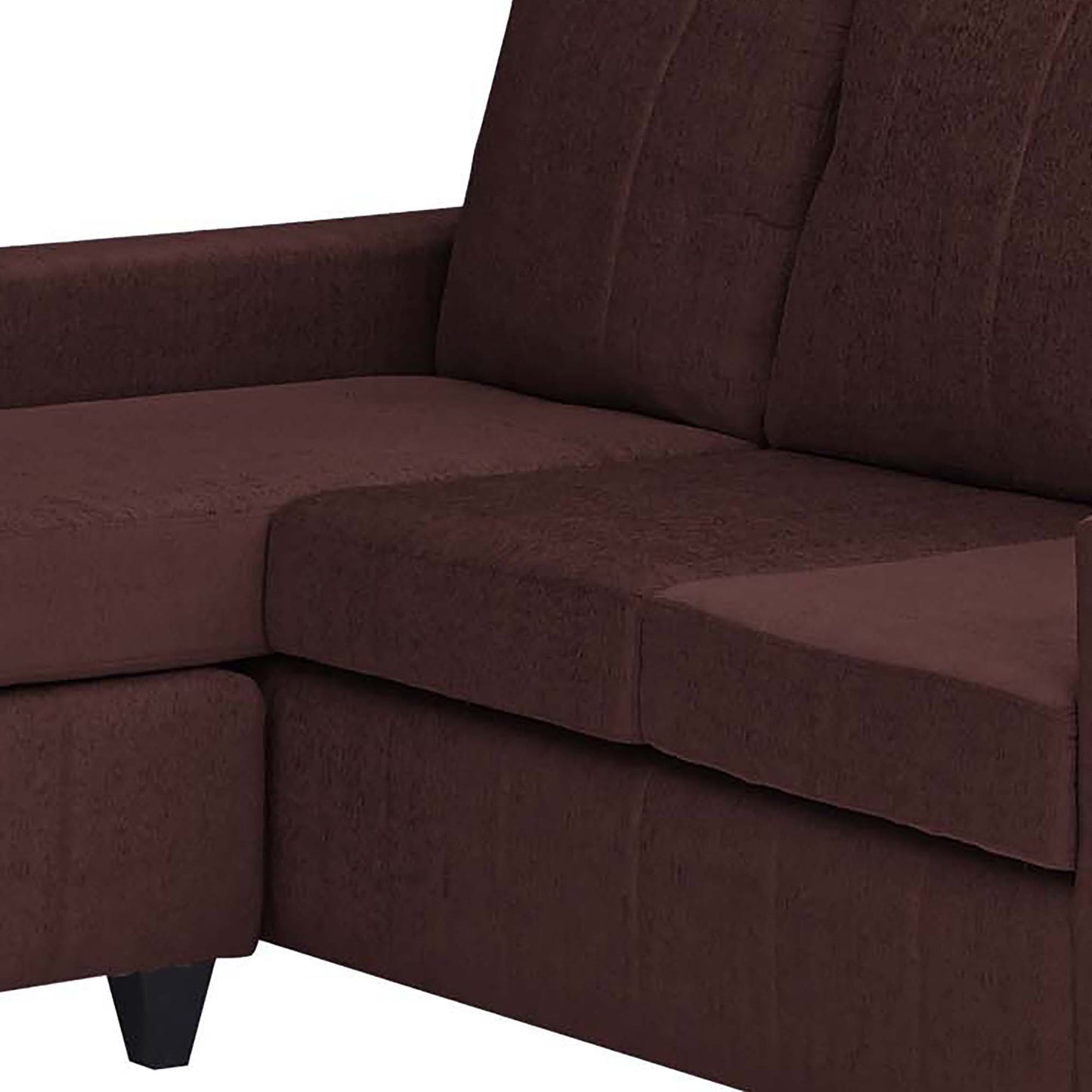 Tayson Fabric 4 Seater (3 Seater + Ottoman) Sofa - Coffee