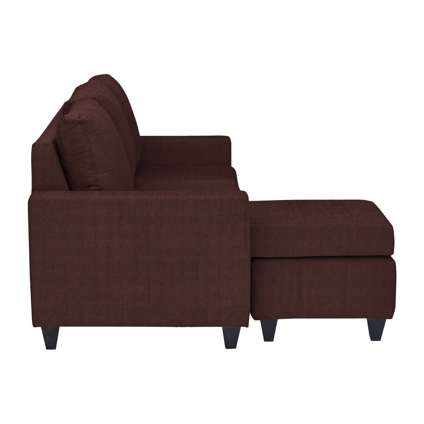 Tayson Fabric 4 Seater (3 Seater + Ottoman) Sofa - Coffee