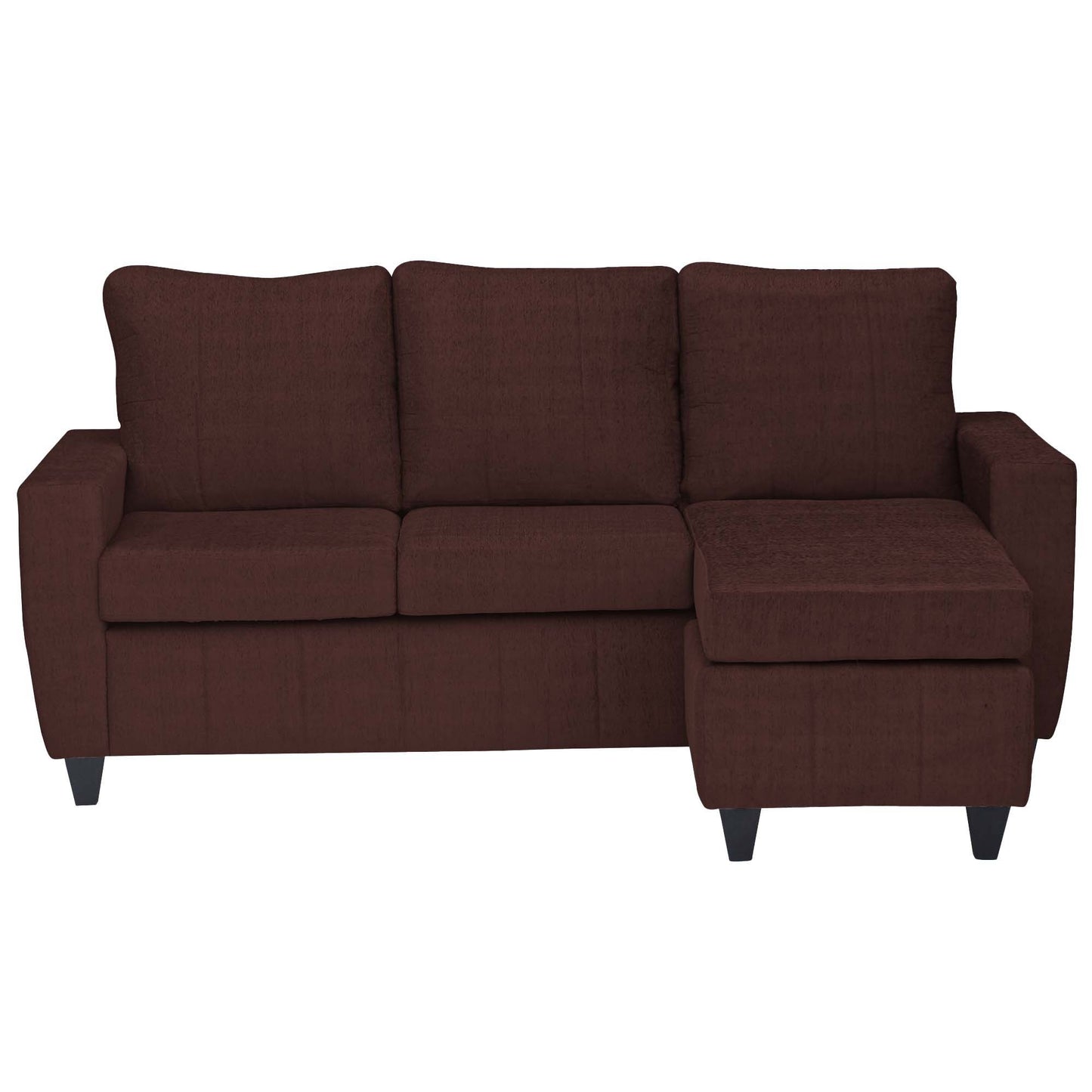 Tayson Fabric 4 Seater (3 Seater + Ottoman) Sofa - Coffee