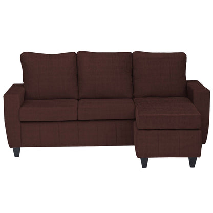 Tayson Fabric 4 Seater (3 Seater + Ottoman) Sofa - Coffee