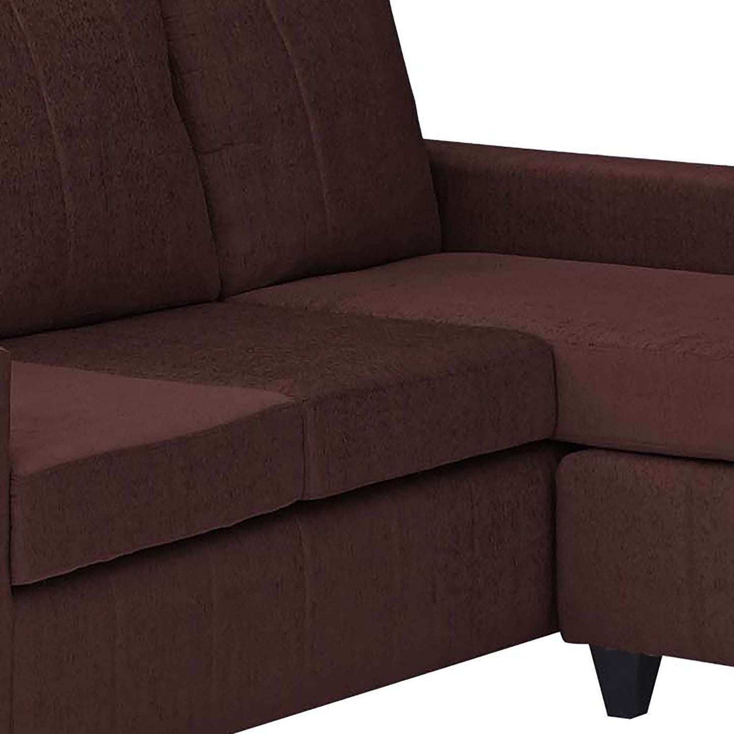 Tayson Fabric 4 Seater (3 Seater + Ottoman) Sofa - Coffee