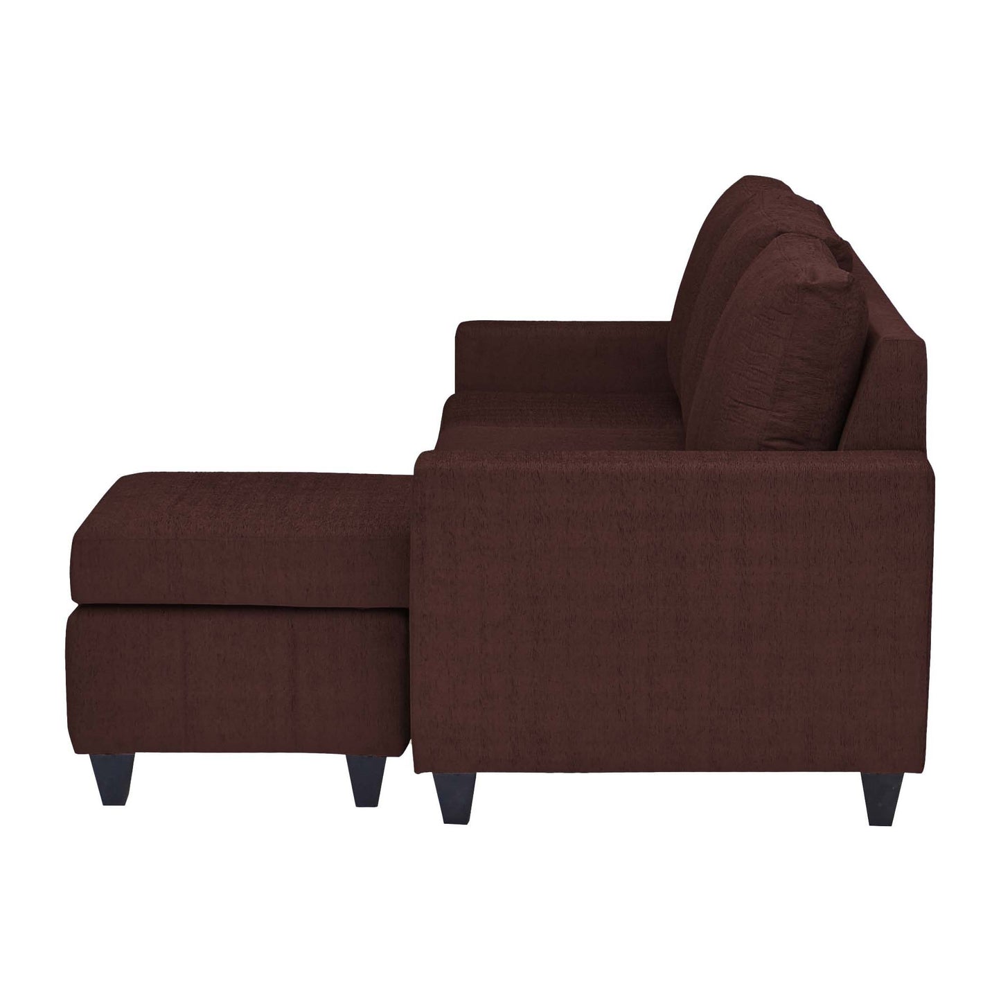 Tayson Fabric 4 Seater (3 Seater + Ottoman) Sofa - Coffee