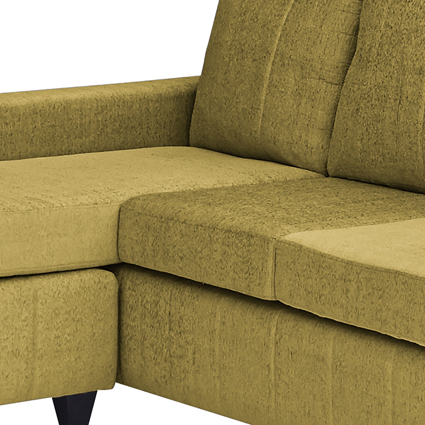 Tayson Fabric 4 Seater (3 Seater + Ottoman) Sofa - Mehandi