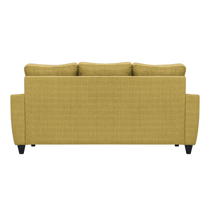 Tayson Fabric 4 Seater (3 Seater + Ottoman) Sofa - Mehandi
