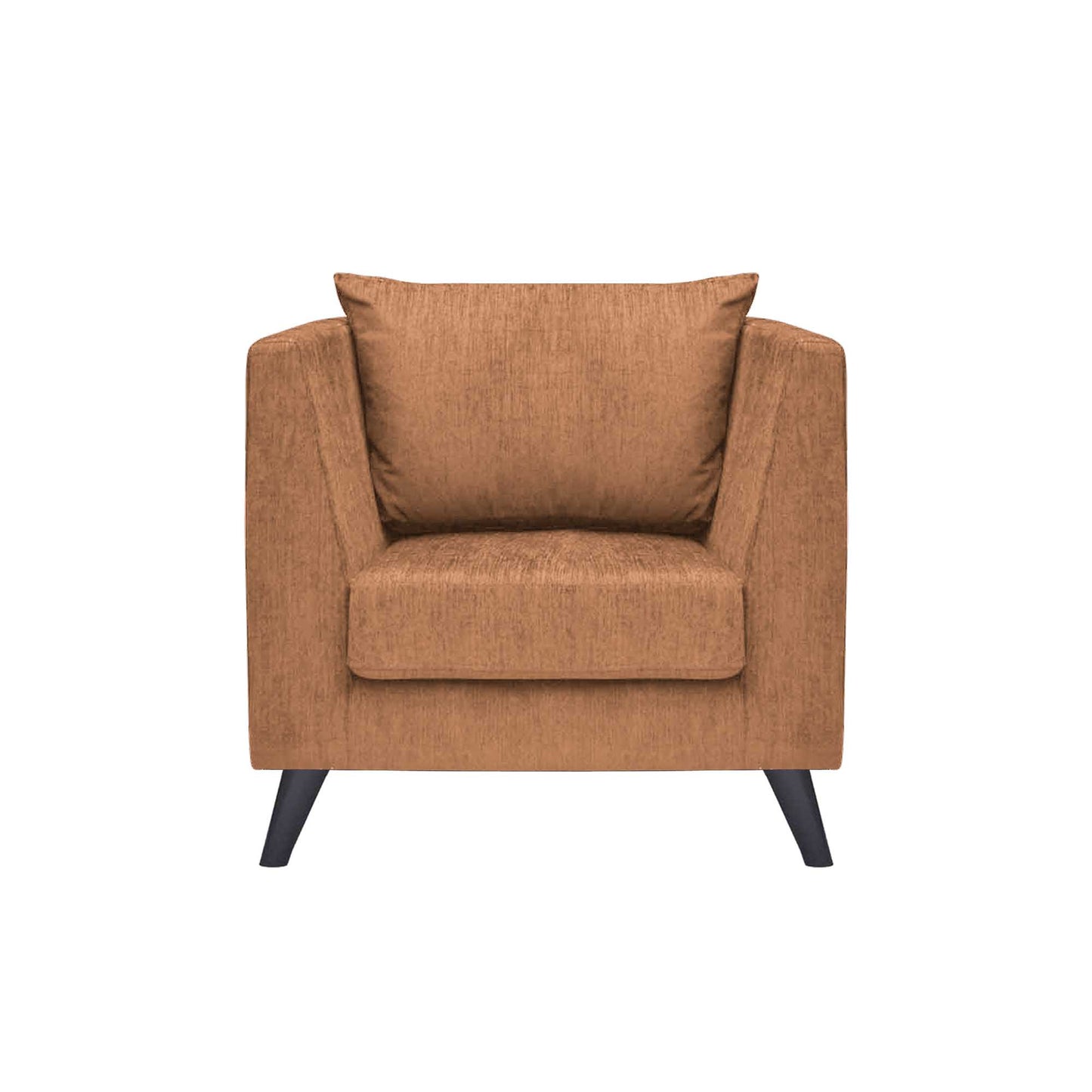 Royce Cushion Back Fabric Sofa - Fawn
