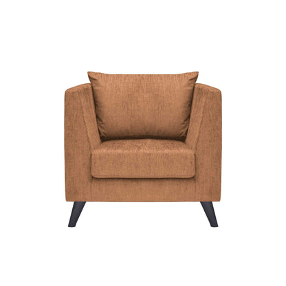 Royce Cushion Back Fabric Sofa - Fawn