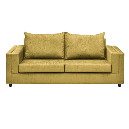 Perri Cushion Back Fabric Sofa - Mehandi