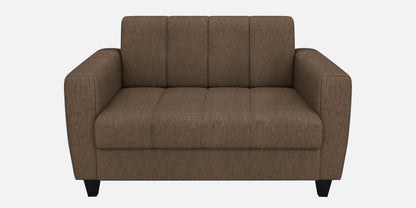 Laura Quilted Back Fabric Sofa - Brown