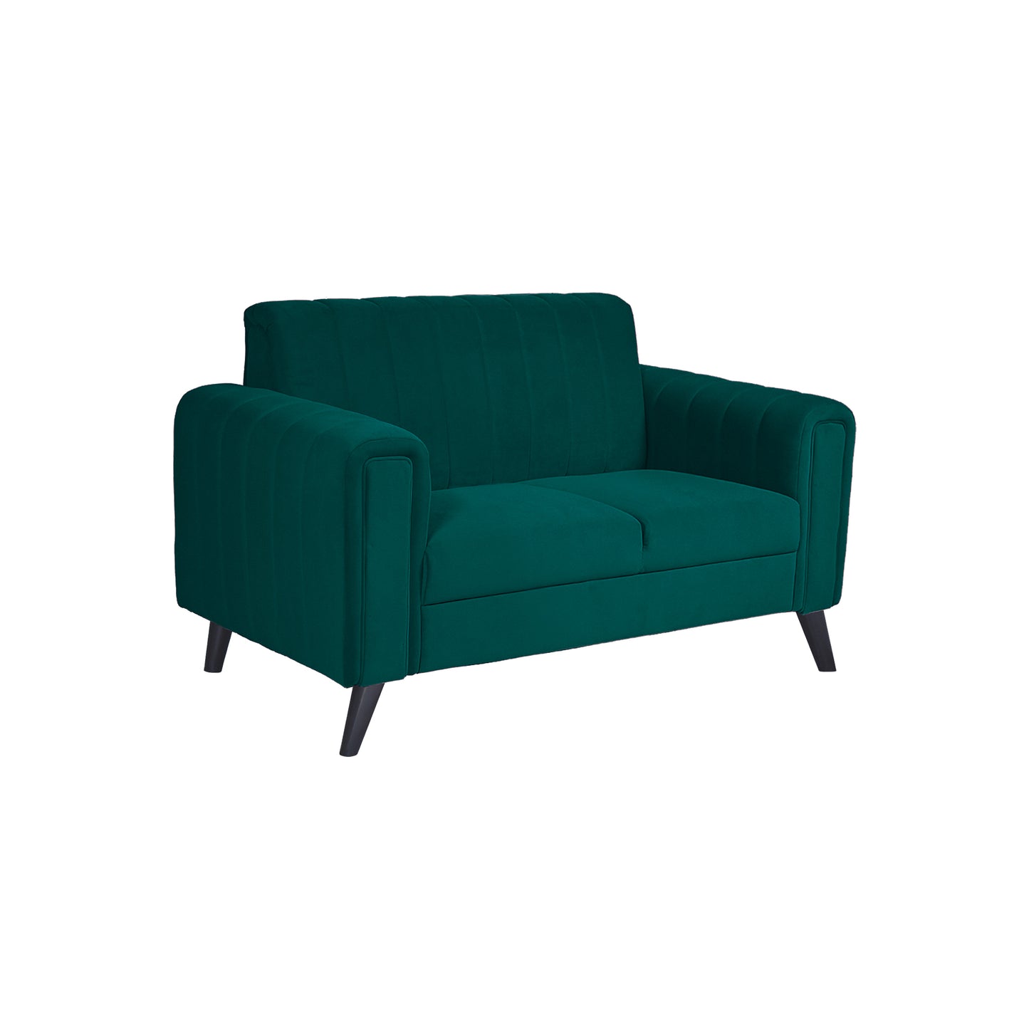 Mabel Two Seater Quilted Back Sofa Fabric 2 Seater Sofa - Green