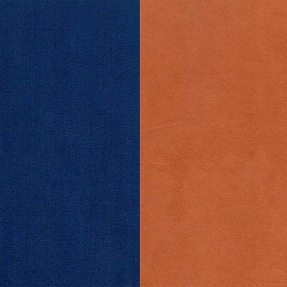 Beckett Cushion Back Fabric Sofa - Blue & Orange