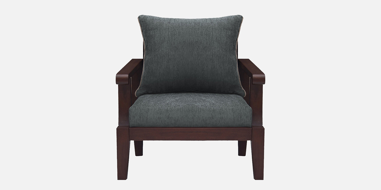 Lessie Teak Wood Sofa - Grey