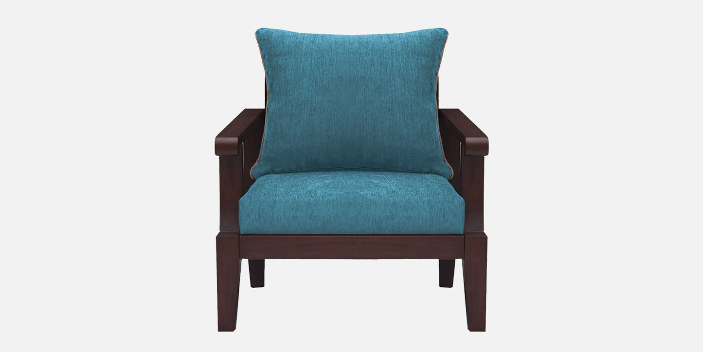 Lessie Teak Wood Sofa - Sea Green