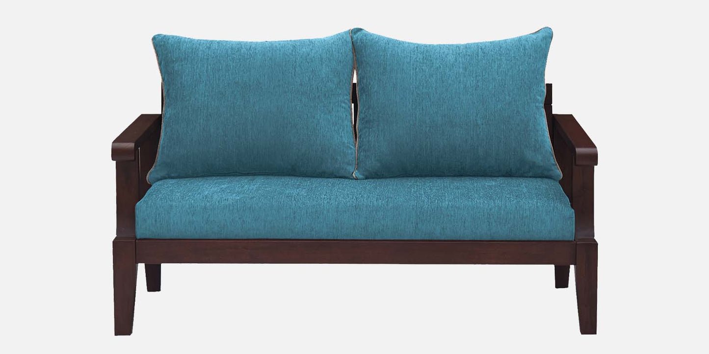 Lessie Teak Wood Sofa - Sea Green
