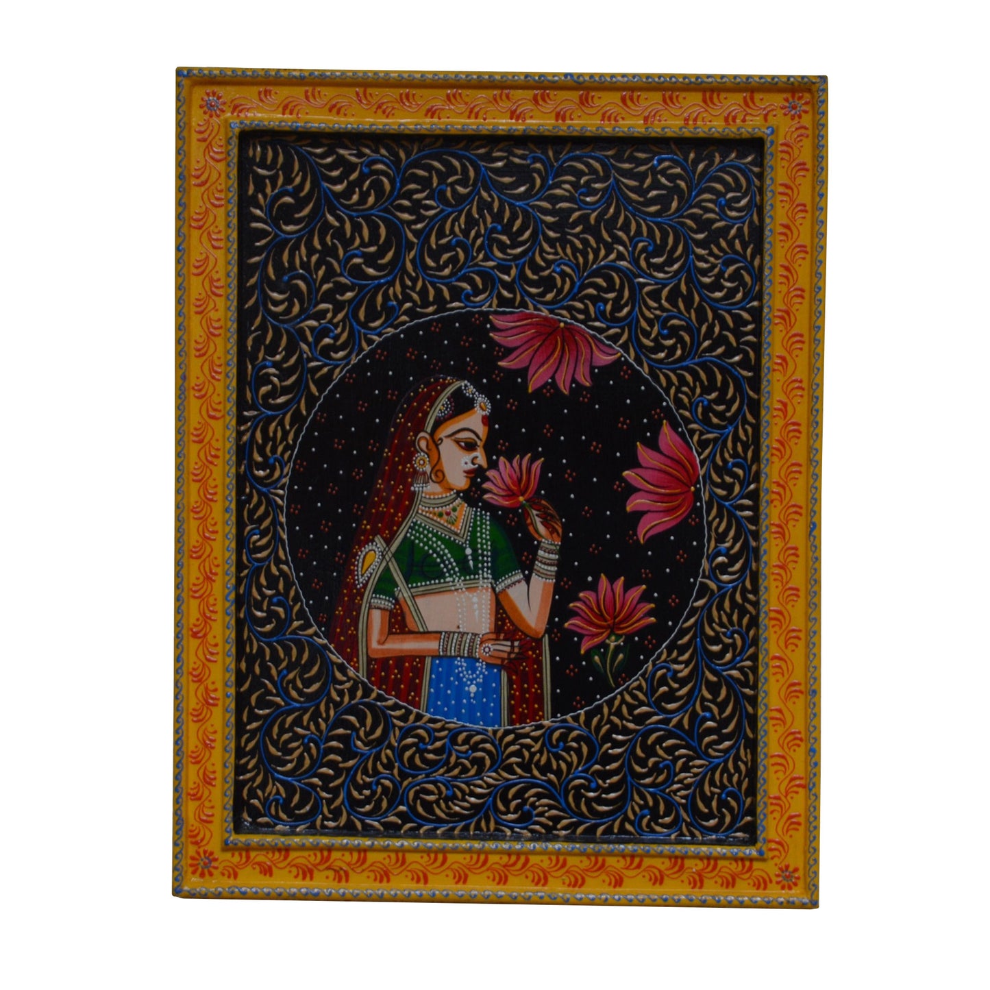 Priyan - Solid Wood Wall Art - Multi Colour Paint Finish