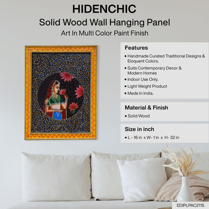 Priyan - Solid Wood Wall Art - Multi Colour Paint Finish