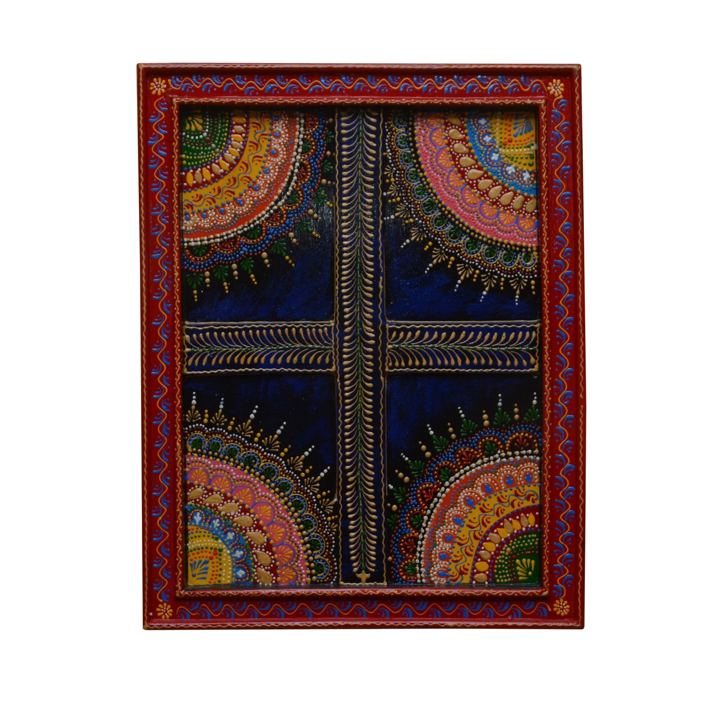 Vatsal - Solid Wood Wall Art - Multi Colour Paint Finish