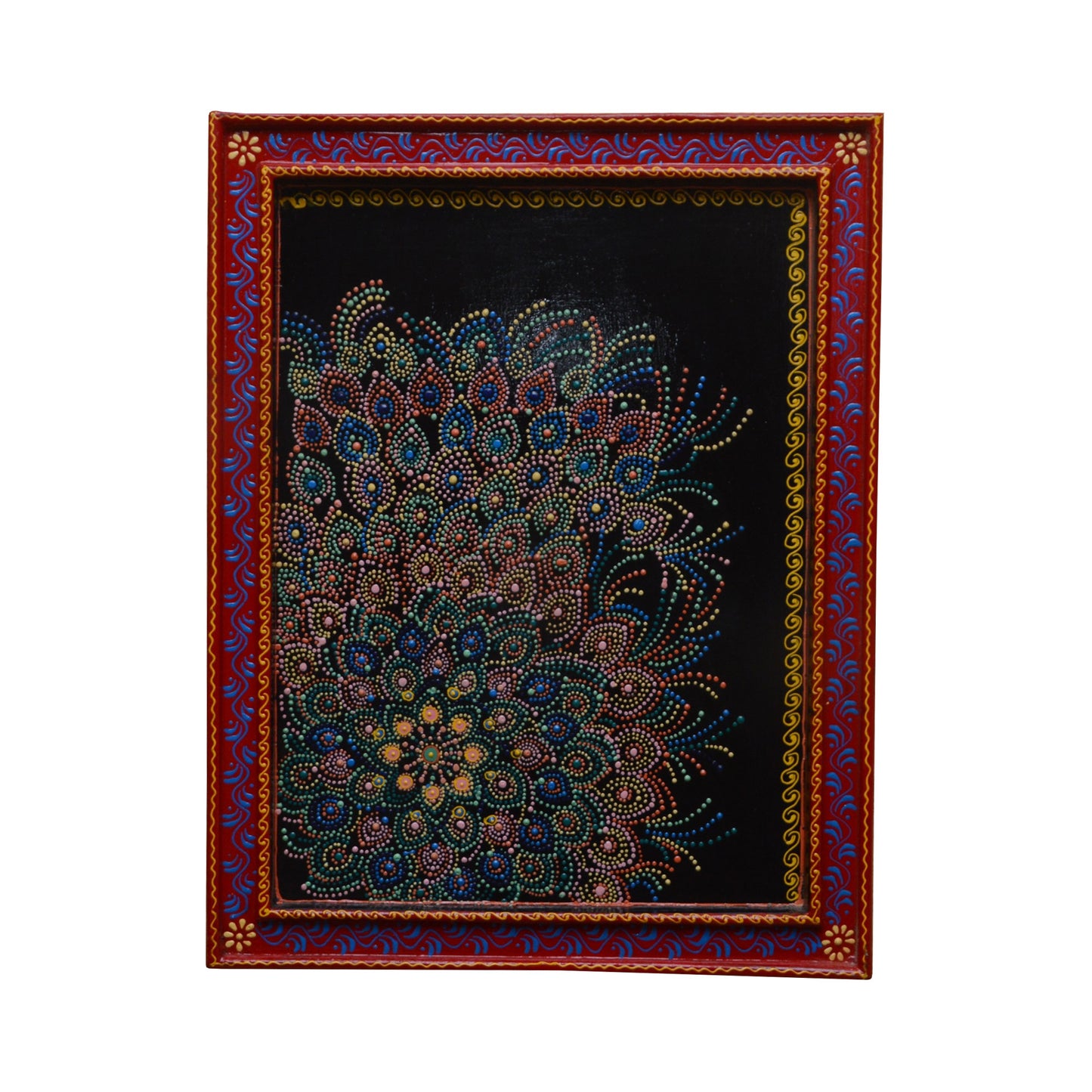 Giaan - Solid Wood Wall Art - Multi Colour Paint Finish