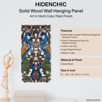 Girvan - Solid Wood Wall Art - Multi Colour Paint Finish