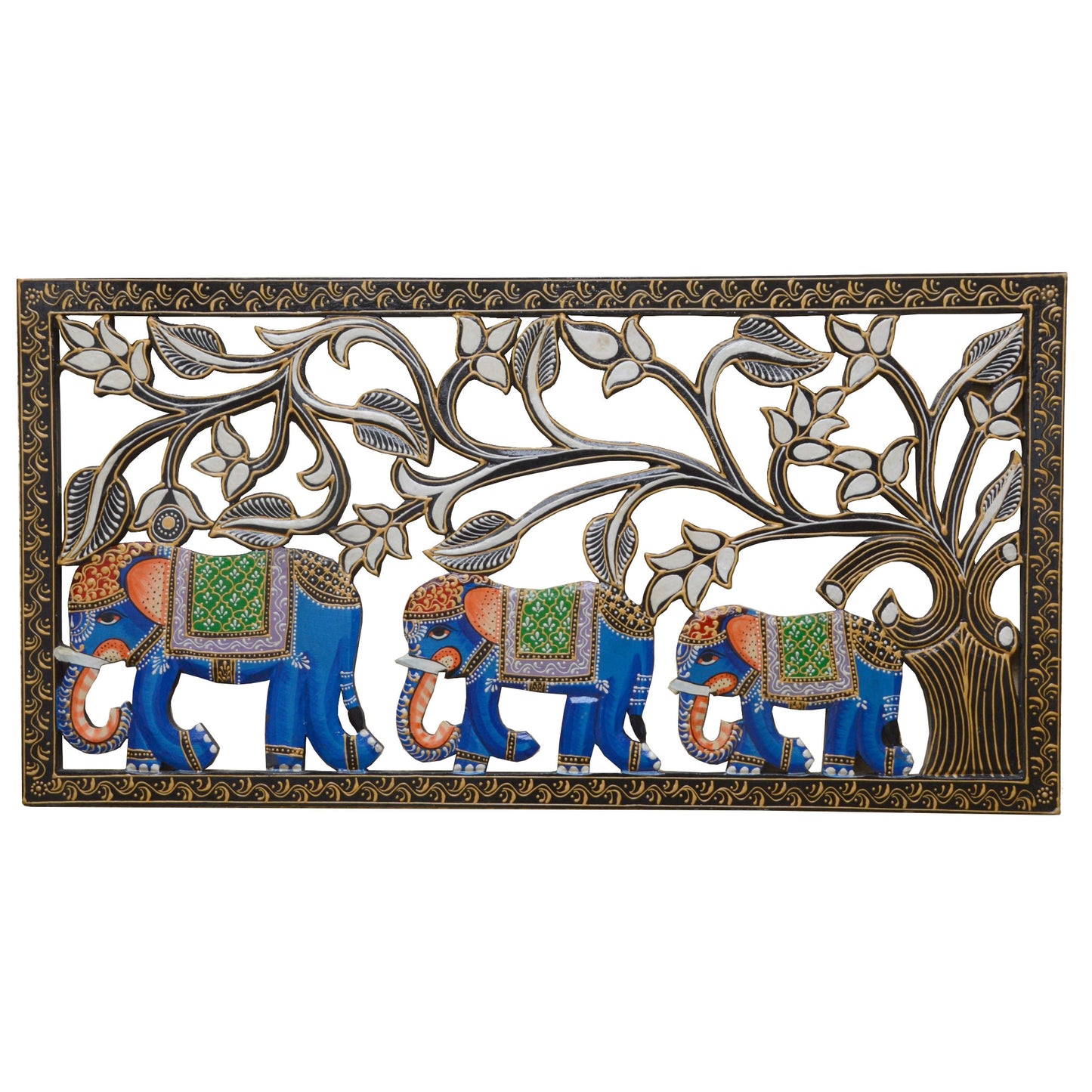 Mavir - Solid Wood Wall Art - Multi Colour Paint Finish