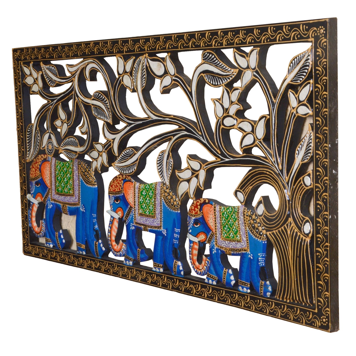 Mavir - Solid Wood Wall Art - Multi Colour Paint Finish