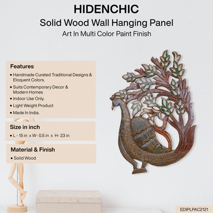 Vijayraj - Solid Wood Wall Art - Multi Colour Paint Finish