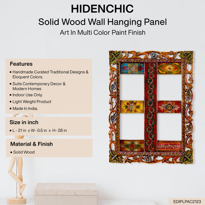 Litvik - Solid Wood Wall Art - Multi Colour Paint Finish