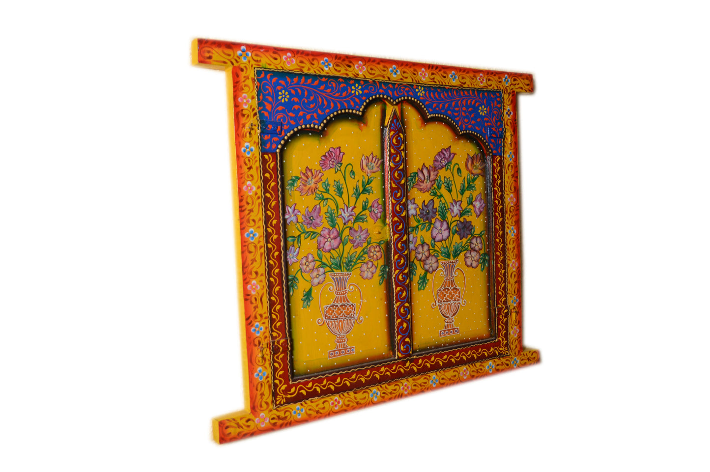 Sagara - Solid Wood Jharokha Art - Multi Colour Paint Finish