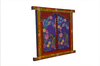 Satva - Solid Wood Jharokha Art - Multi Colour Paint Finish