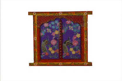 Satva - Solid Wood Jharokha Art - Multi Colour Paint Finish