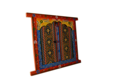 Indica - Solid Wood Jharokha Art - Multi Colour Paint Finish