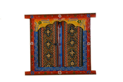 Indica - Solid Wood Jharokha Art - Multi Colour Paint Finish